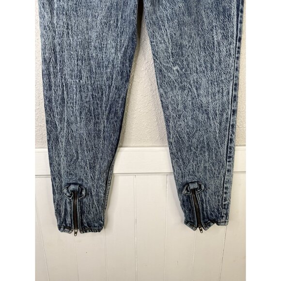 Vtg Palmetto's Acid Wash Mom Jeans 25” Waist Bow Zipper Ankle 80s Denim Retro - Picture 6 of 12